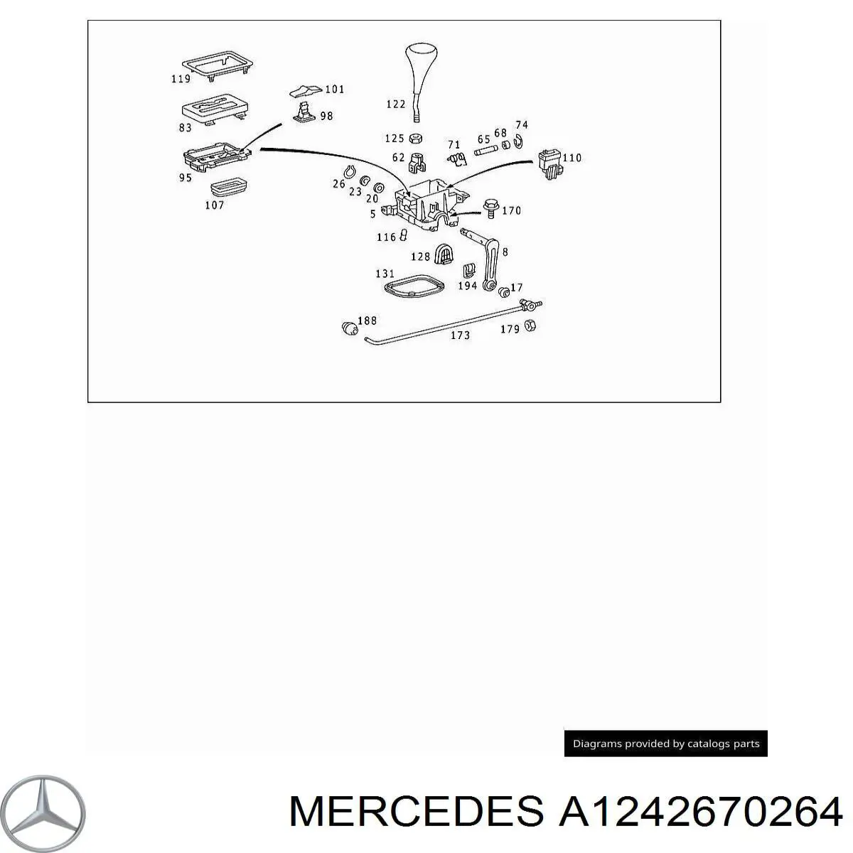  Mercedes A1242670264 ціна, від 10.13 USD