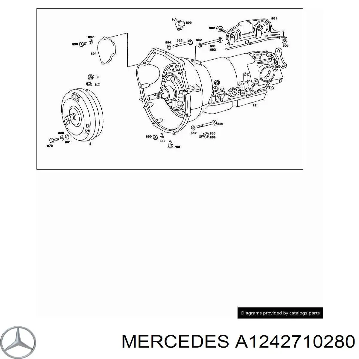A1242710280 Mercedes Прокладка масляного насоса АКПП