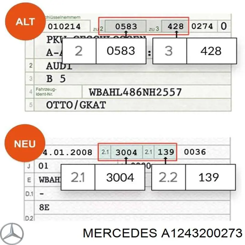 Купити A1243200273 Mercedes Опора амортизатора переднього