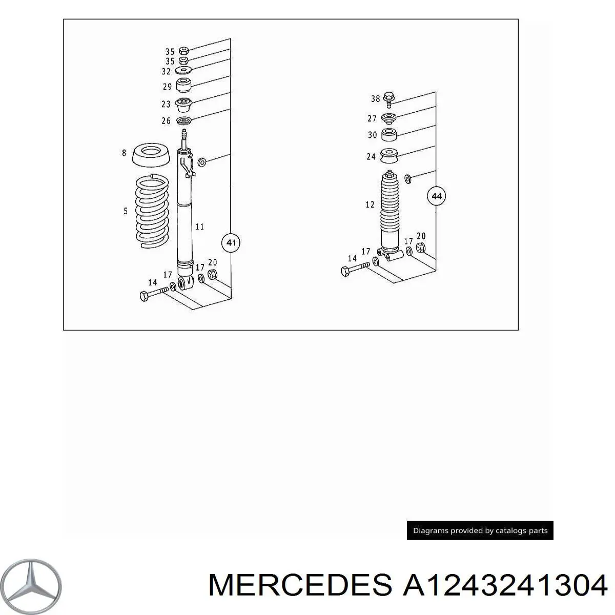 Купити A1243241304 Mercedes Задні пружини