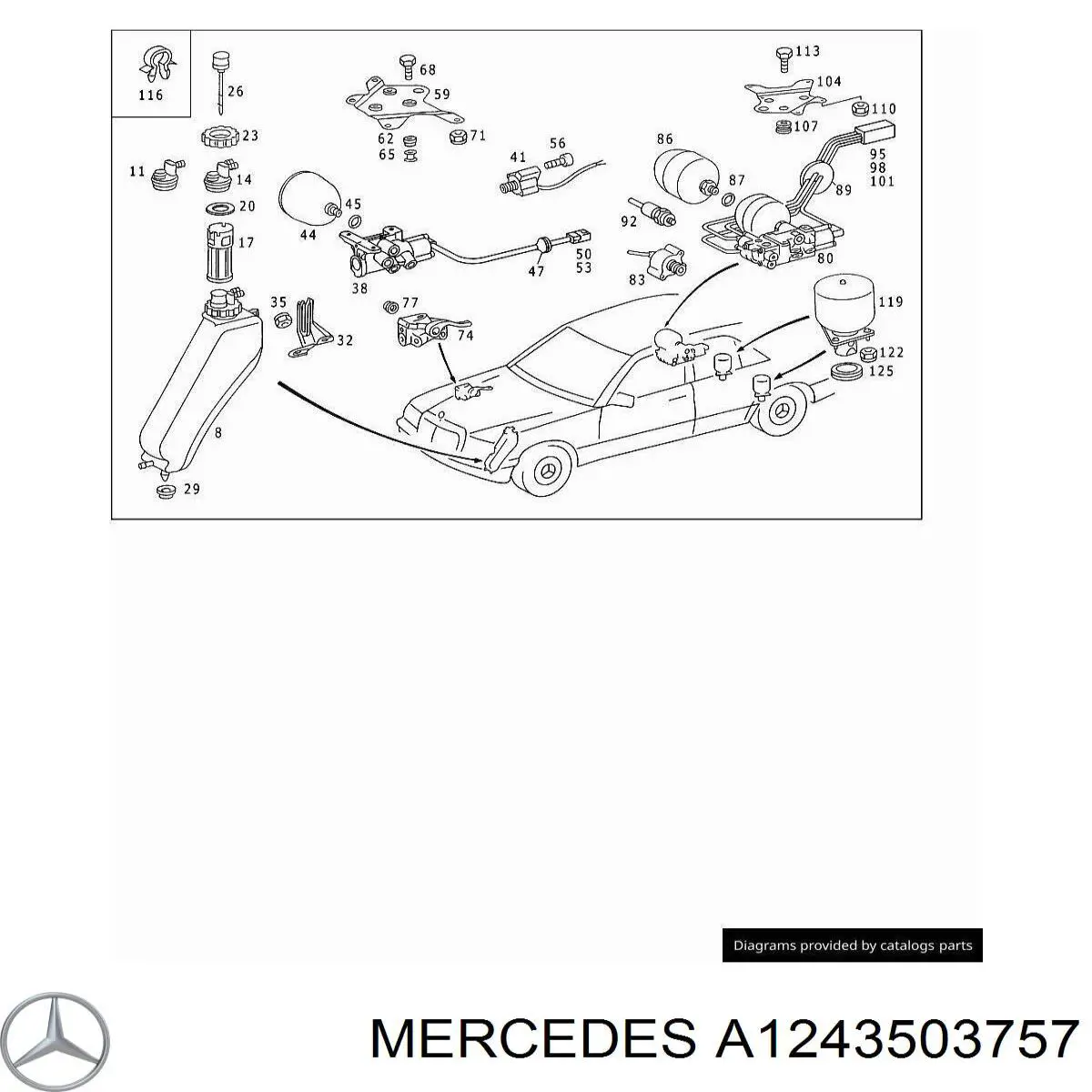 A1243503757 Mercedes Клапан регулювання рівня кузова