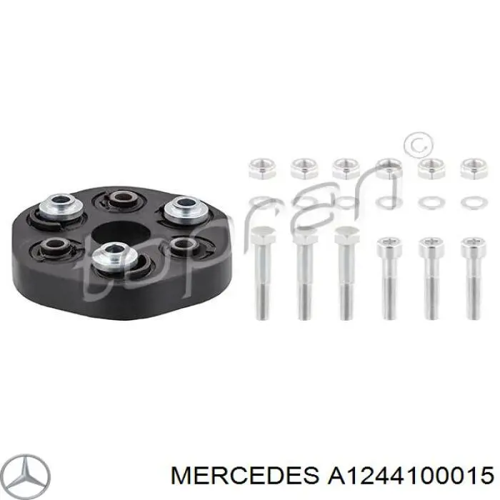 Купити A1244100015 Mercedes Муфта кардана еластична, передня