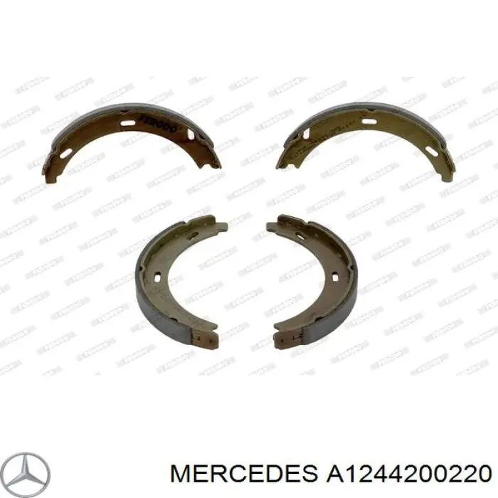 Колодки ручника / стоянкового гальма Mercedes A1244200220 ціна, від 12.09 USD