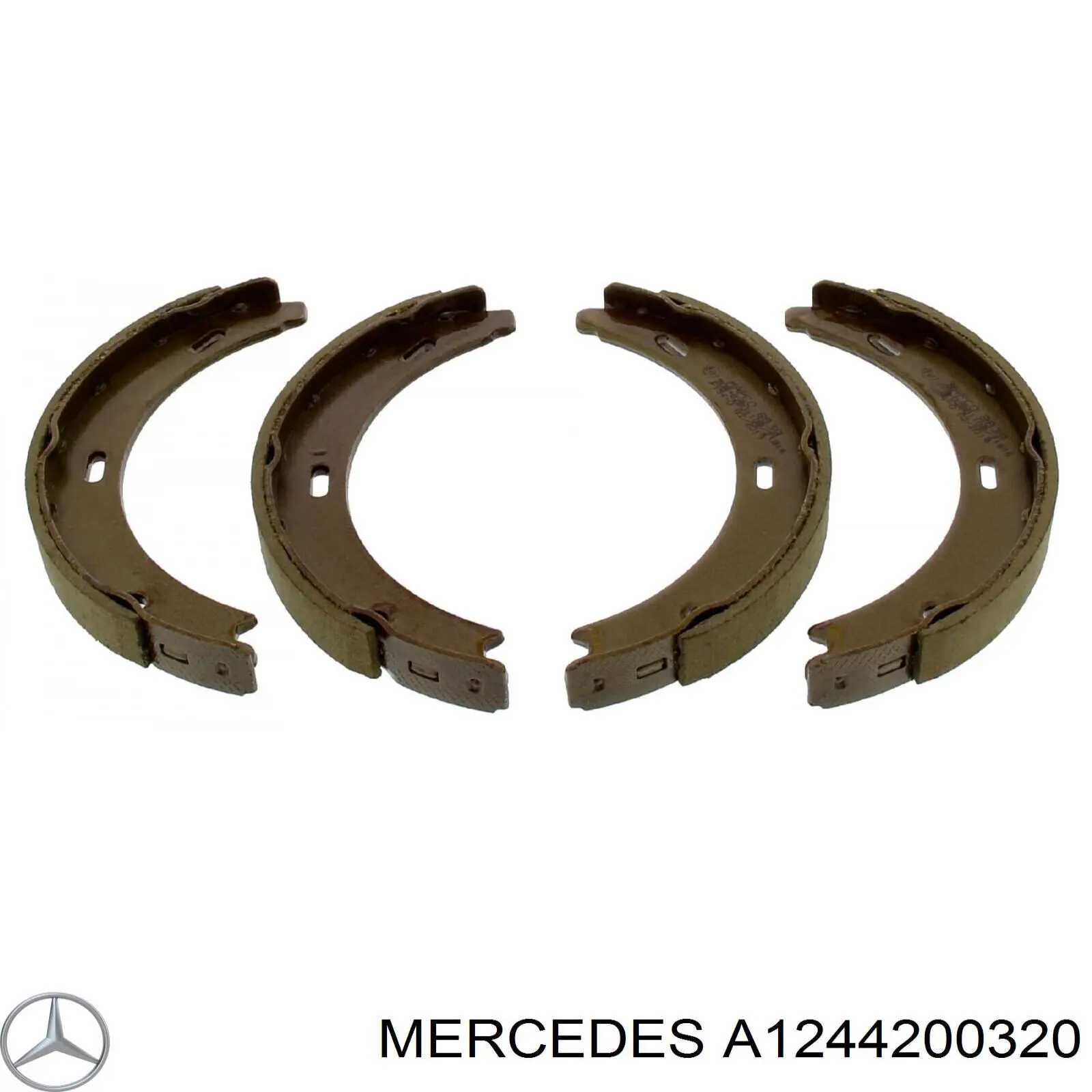 Колодки ручника / стоянкового гальма Mercedes A1244200320 ціна, від 12.09 USD