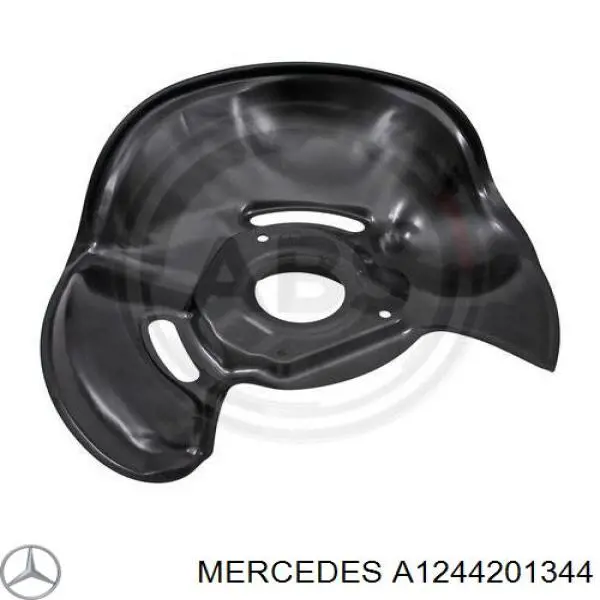 Купити A1244201344 Mercedes Захист гальмівного диска, переднього, лівого
