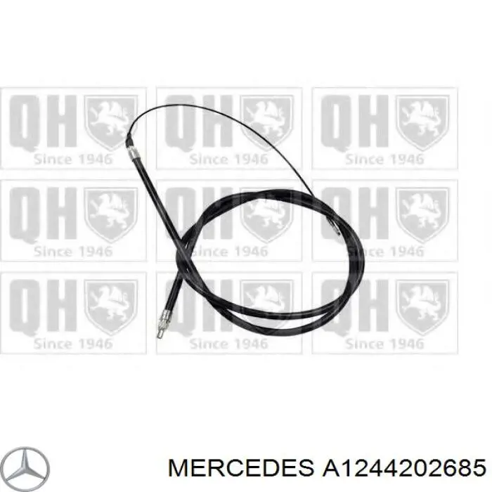 Трос ручного гальма передній A1244202685 Mercedes