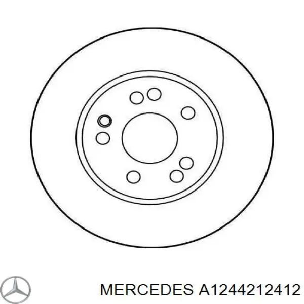 Диск переднього гальма Mercedes A1244212412 ціна, від 42.58 USD