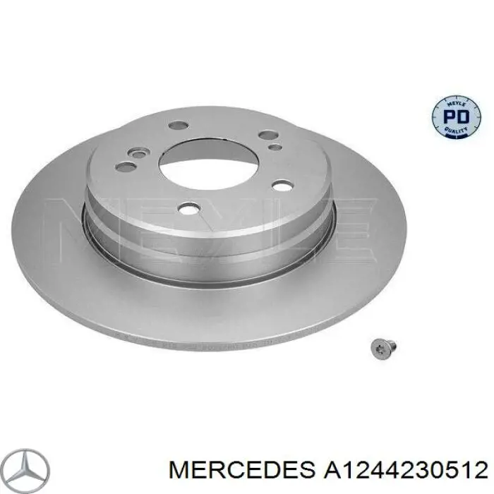 A1244230512 Mercedes диск гальмівний задній