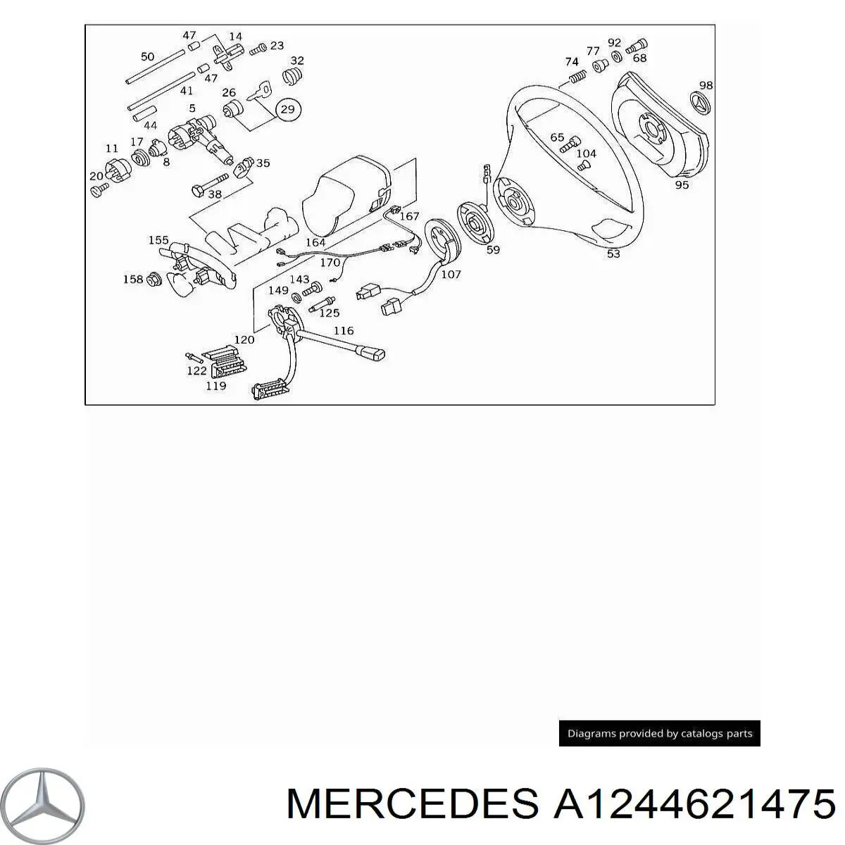  Mercedes A1244621475 ціна, від 4.23 USD