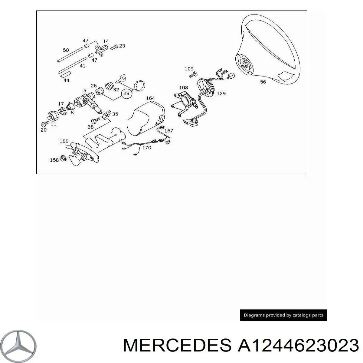  Mercedes A1244623023 ціна, від 6.21 USD