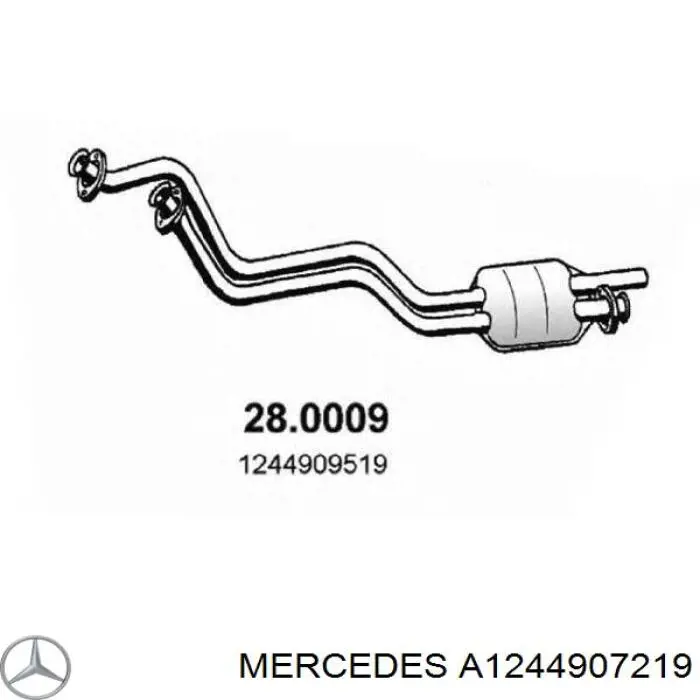 Купити A1244907219 Mercedes Перетворювач відпрацьованих газів
