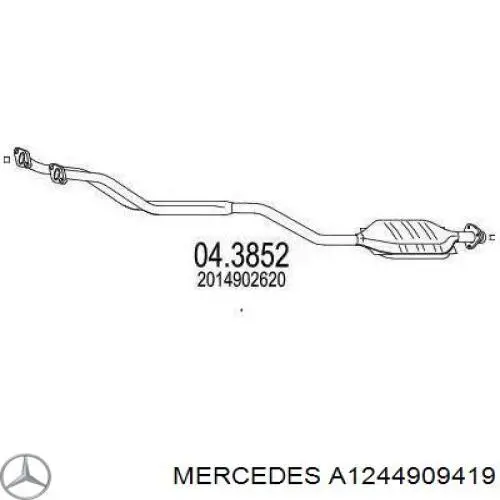 Конвертор-каталізатор (каталітичний нейтралізатор) Mercedes A1244909419 ціна, від 363.72 USD