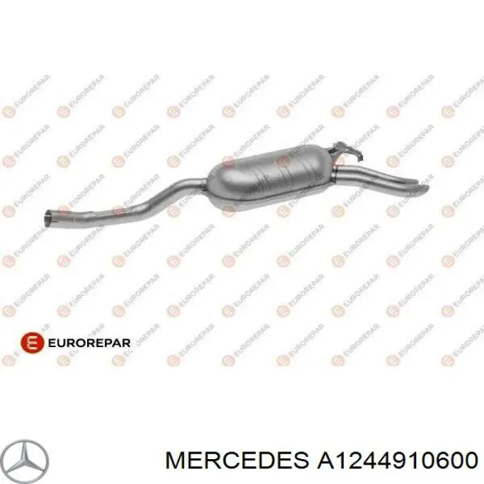 Вихлопна труба Mercedes A1244902521 ціна, від 69.44 USD