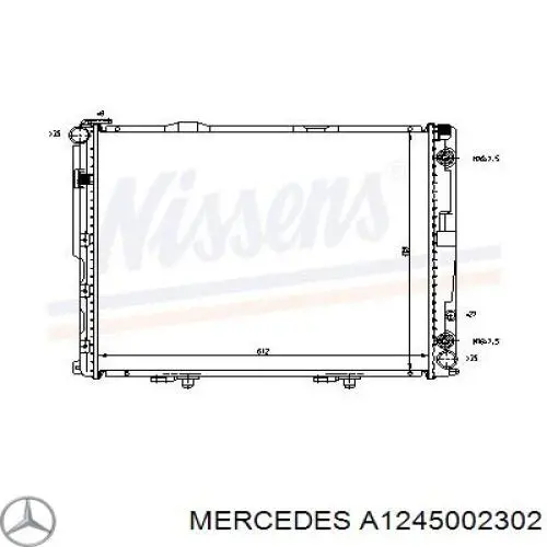 Купити A1245002302 Mercedes Радіатор двигуна