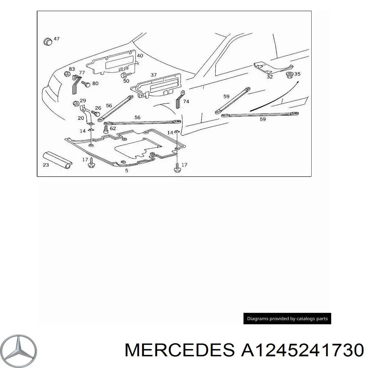 A1245241730 Mercedes Захист піддона двигуна