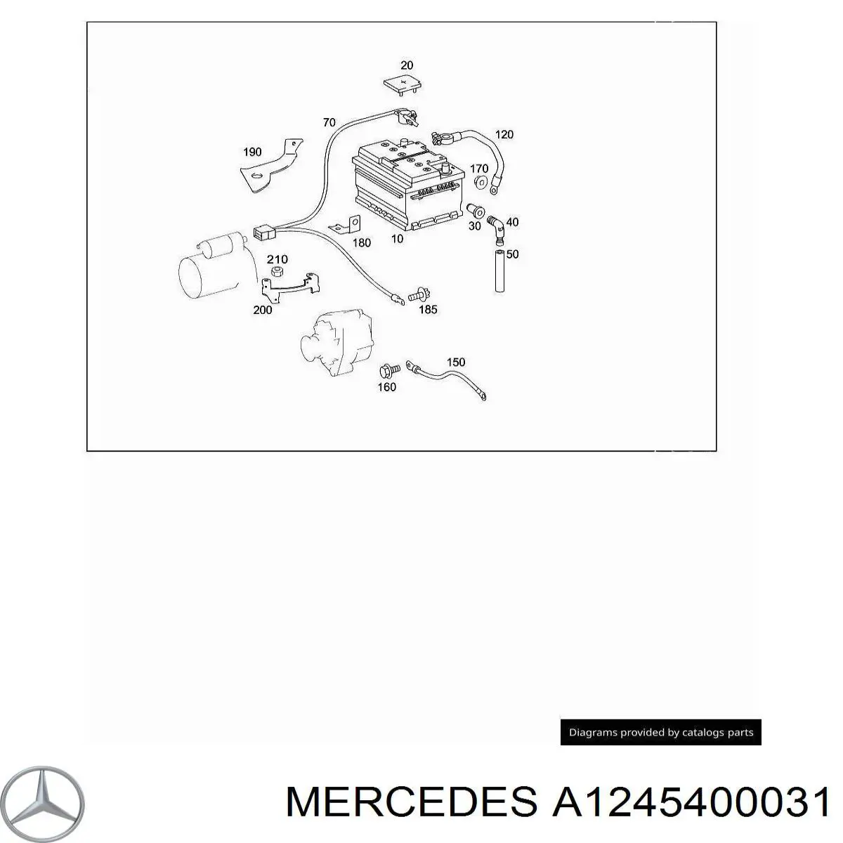 A9015400741 Mercedes Кабель маси акумулятора (АКБ)
