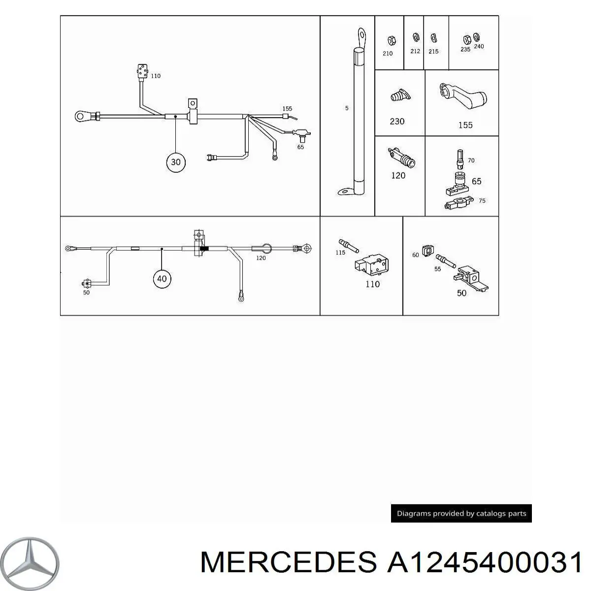 Кабель маси акумулятора (АКБ) Mercedes A9015400741 ціна, від 6.35 USD