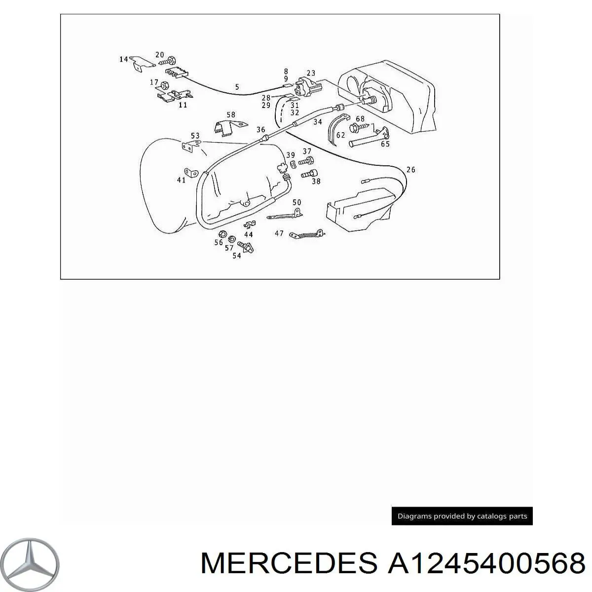 Трос приводу спідометра Mercedes A1245400568 ціна, від 22.84 USD