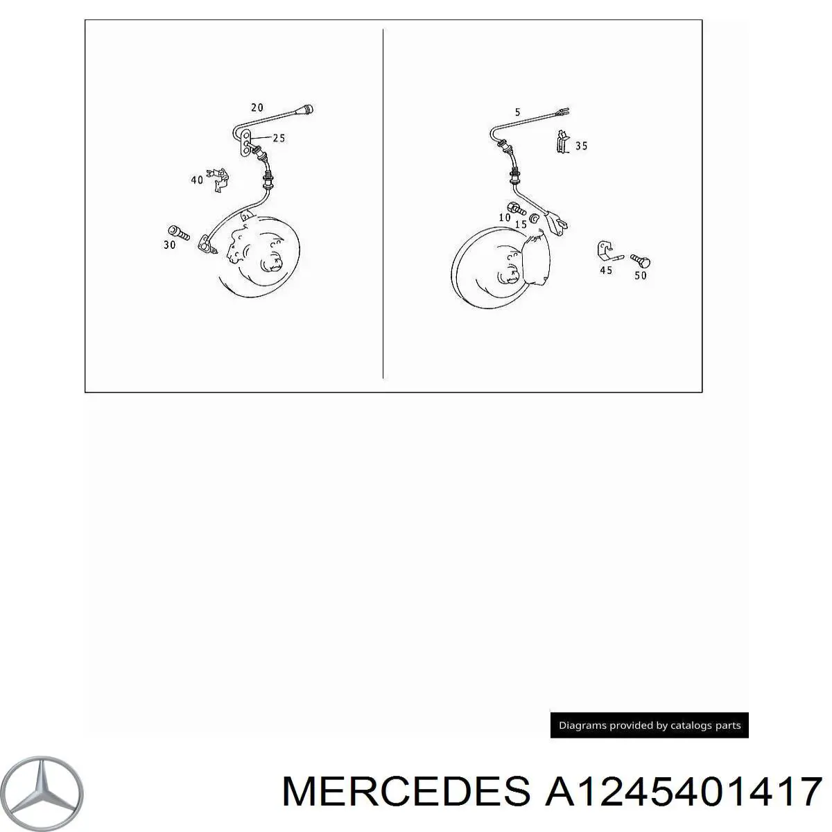 A1245401417 Mercedes датчик абс (abs передній, лівий)