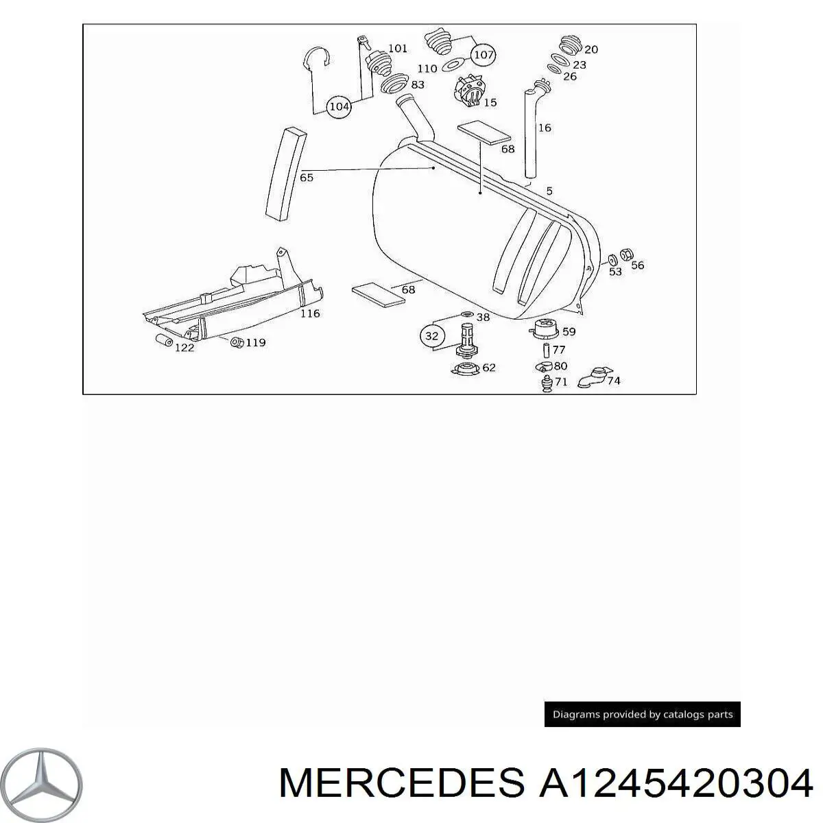 Датчик покажчика рівня палива Mercedes A1245420304 ціна, від 330.66 USD