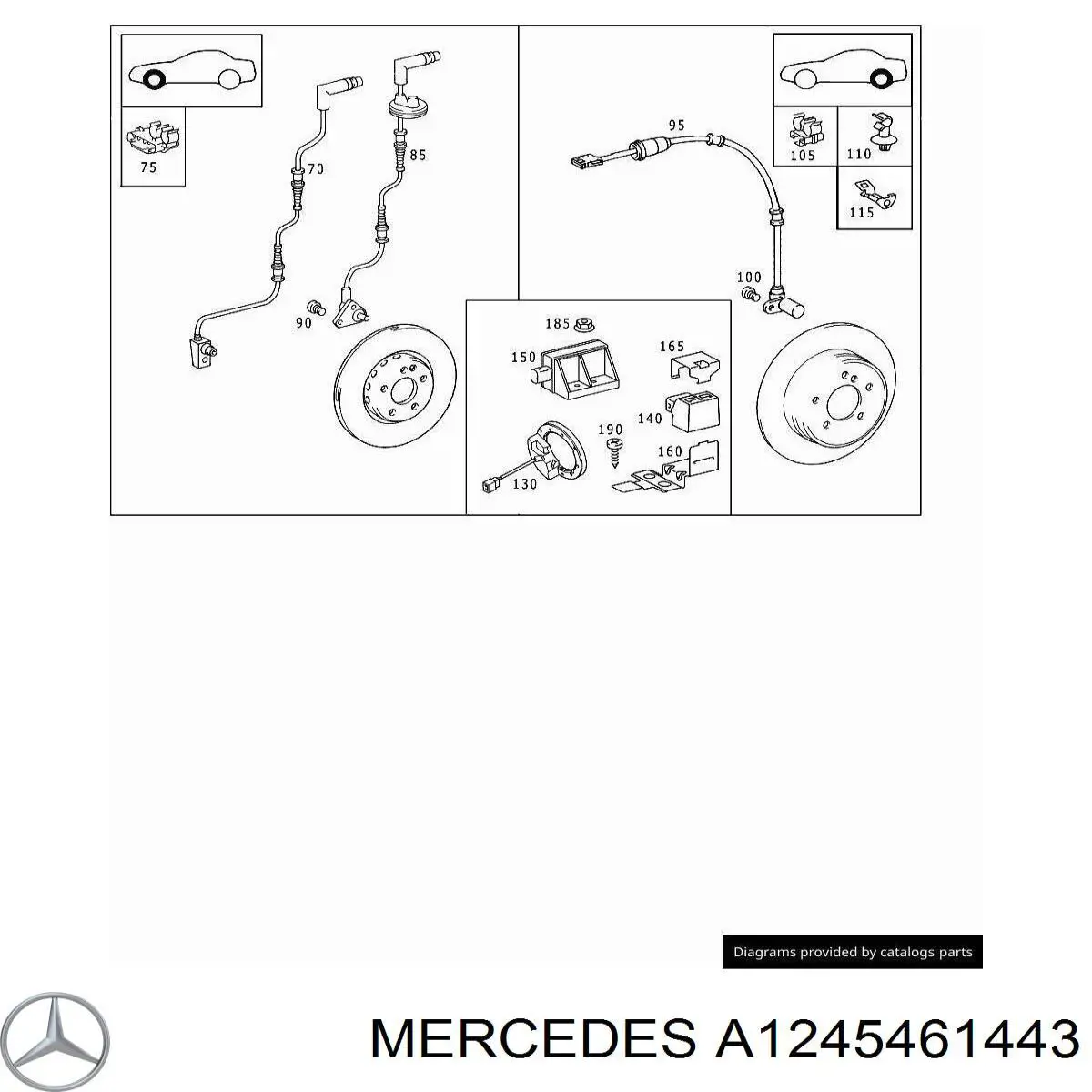  Mercedes A1245461443 ціна, від 1.86 USD