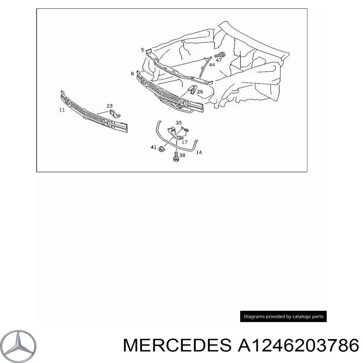 Купити A1246203786 Mercedes Підсилювач бампера