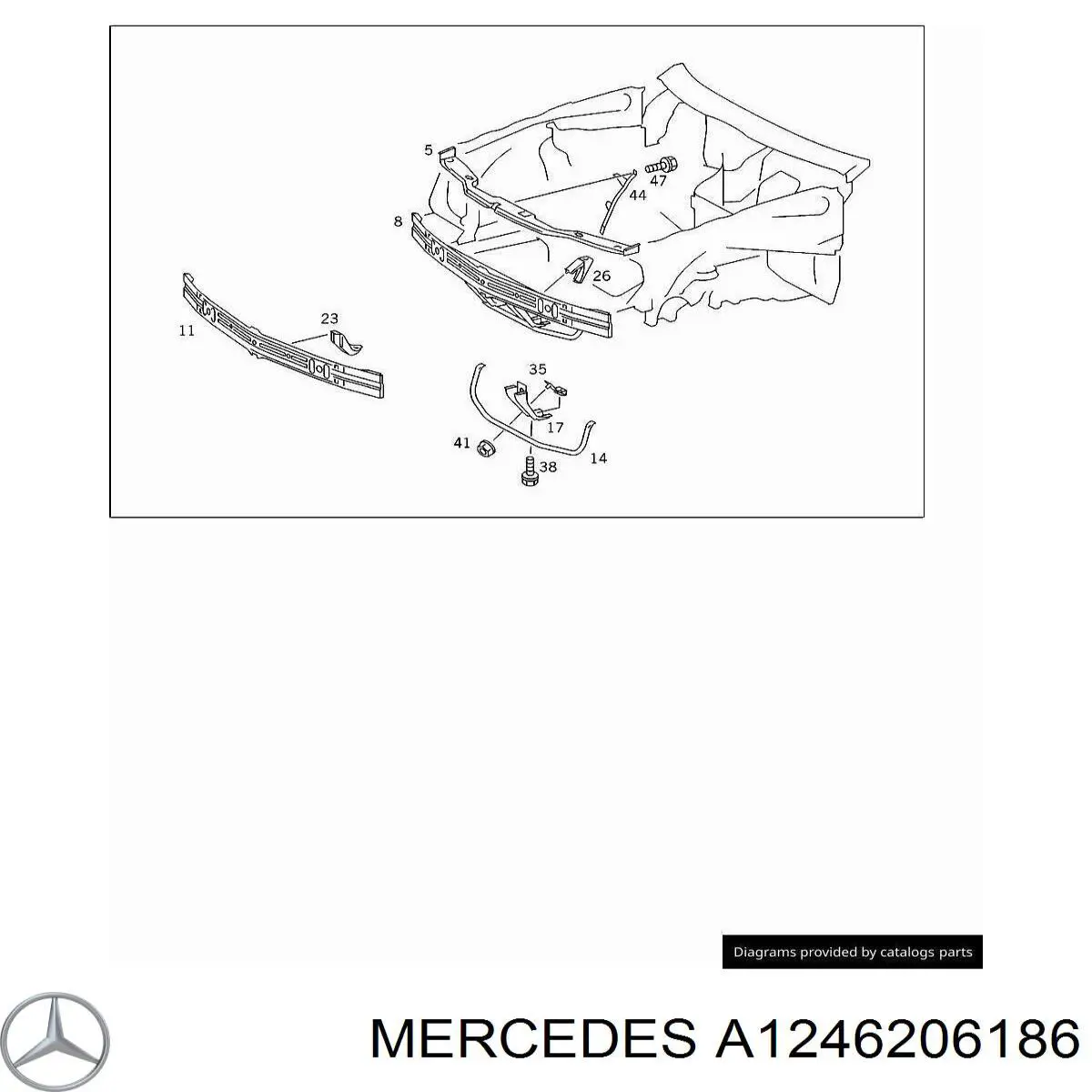 Купити A1246206186 Mercedes Підсилювач бампера