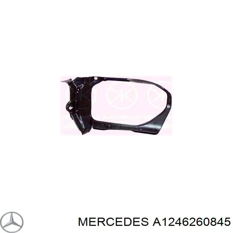 Купити A1246260845 Mercedes Супорт радіатора правий/монтажна панель кріплення фар