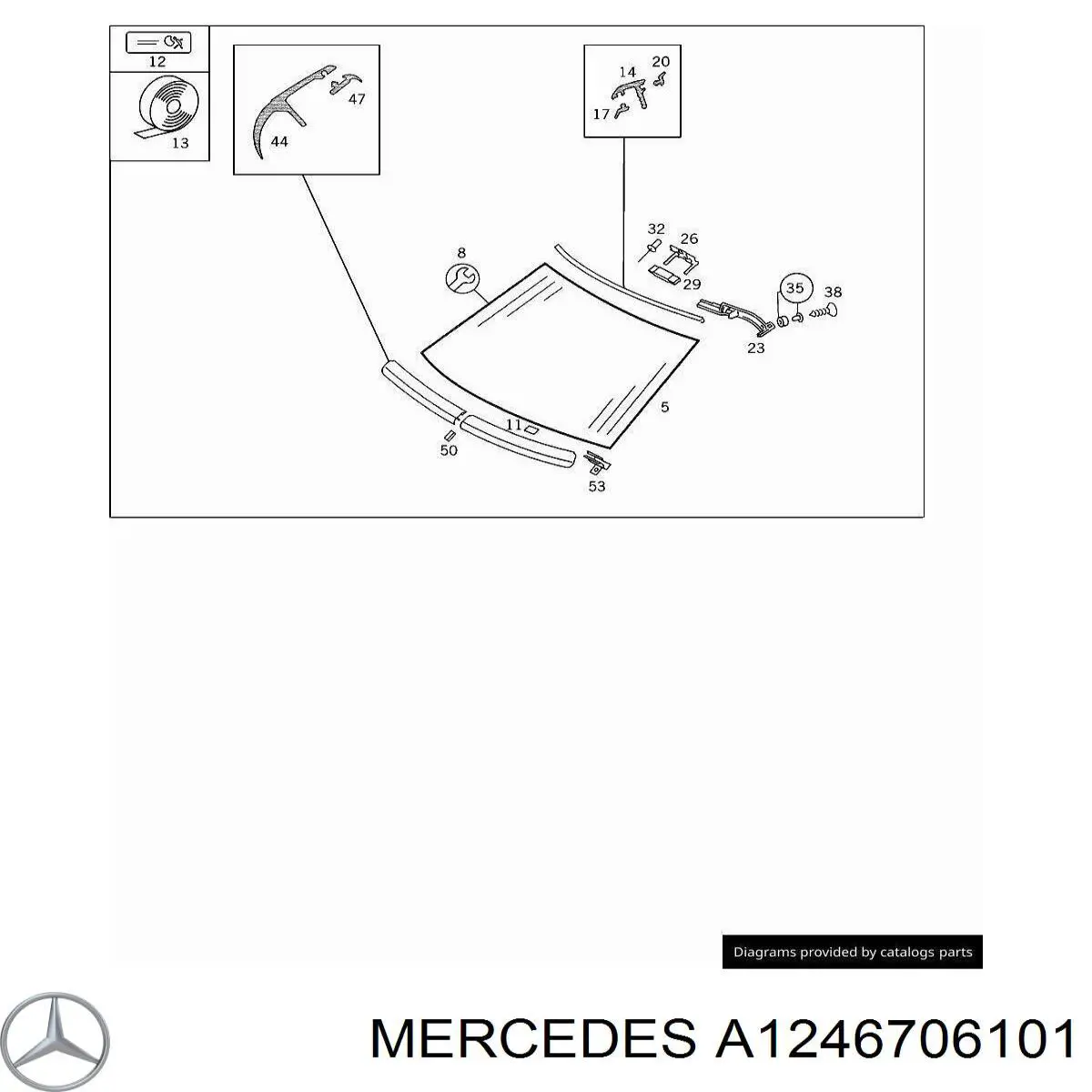  Лобове скло Mercedes E 