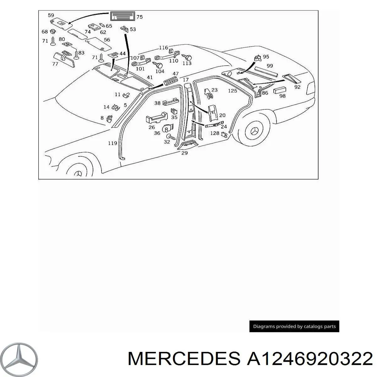  Mercedes A1246920322 ціна, від 3.72 USD