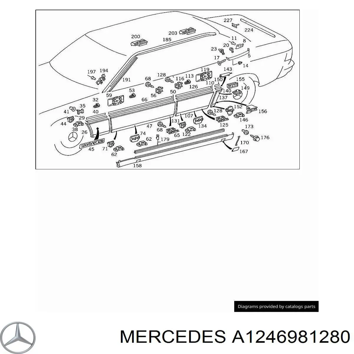  Mercedes A1246981280 ціна, від 47.40 USD
