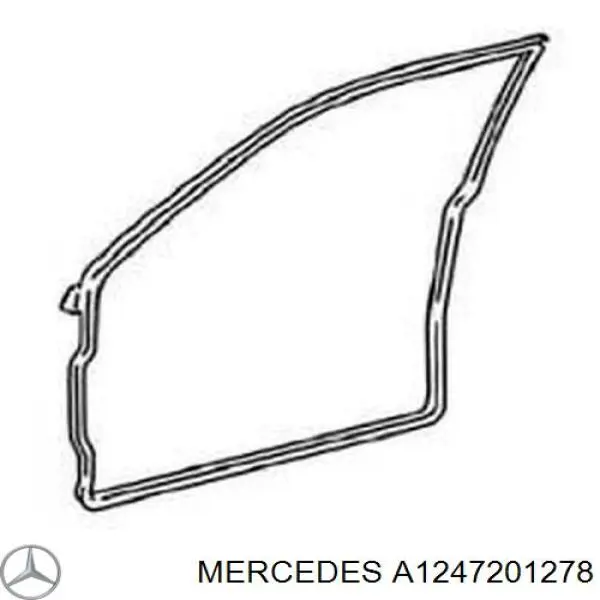 Прокладка дверей передніх, правих (на кузові) Mercedes A1247201278 ціна, від 41.22 USD