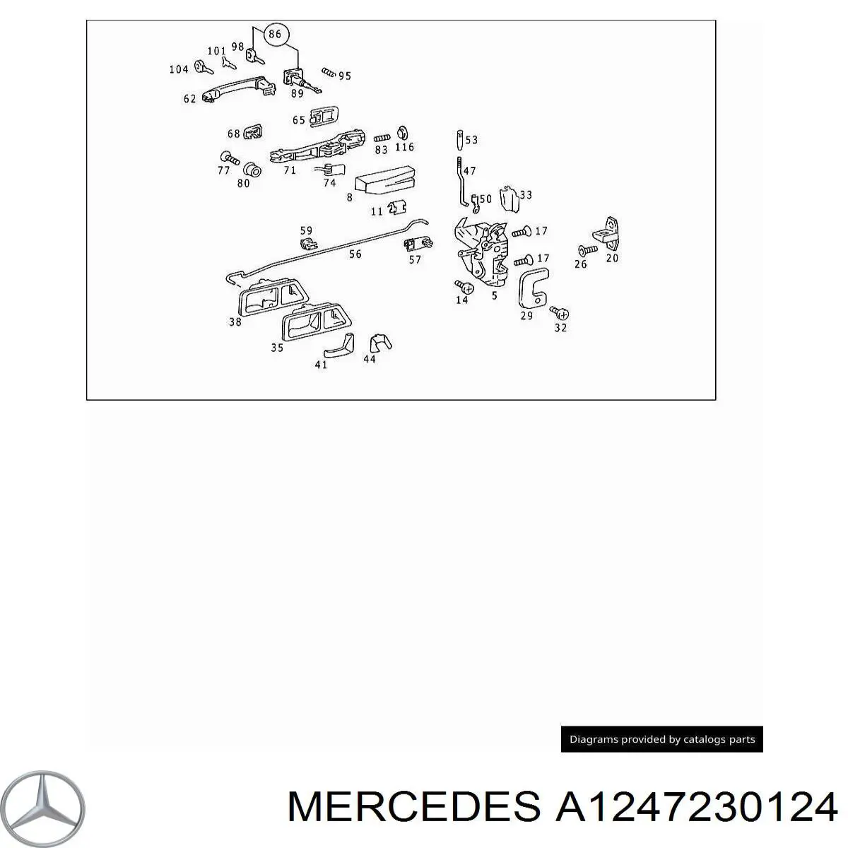  Mercedes A1247230124 ціна, від 3.16 USD