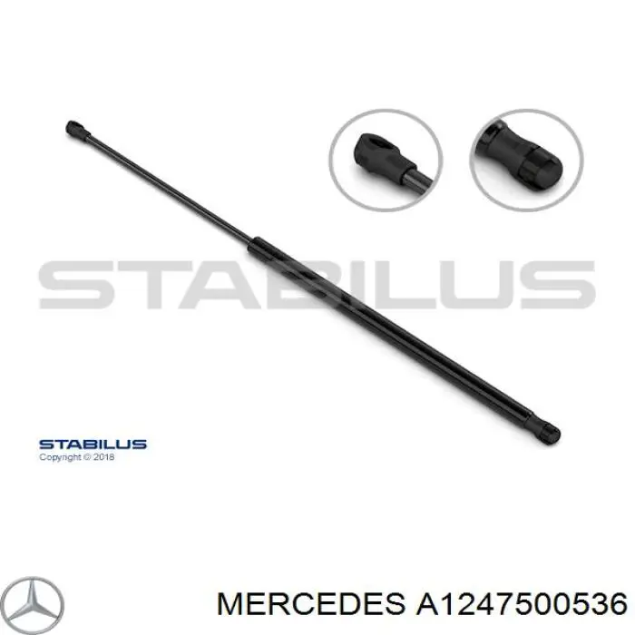 A1247500536 Mercedes Амортизатор складного даху