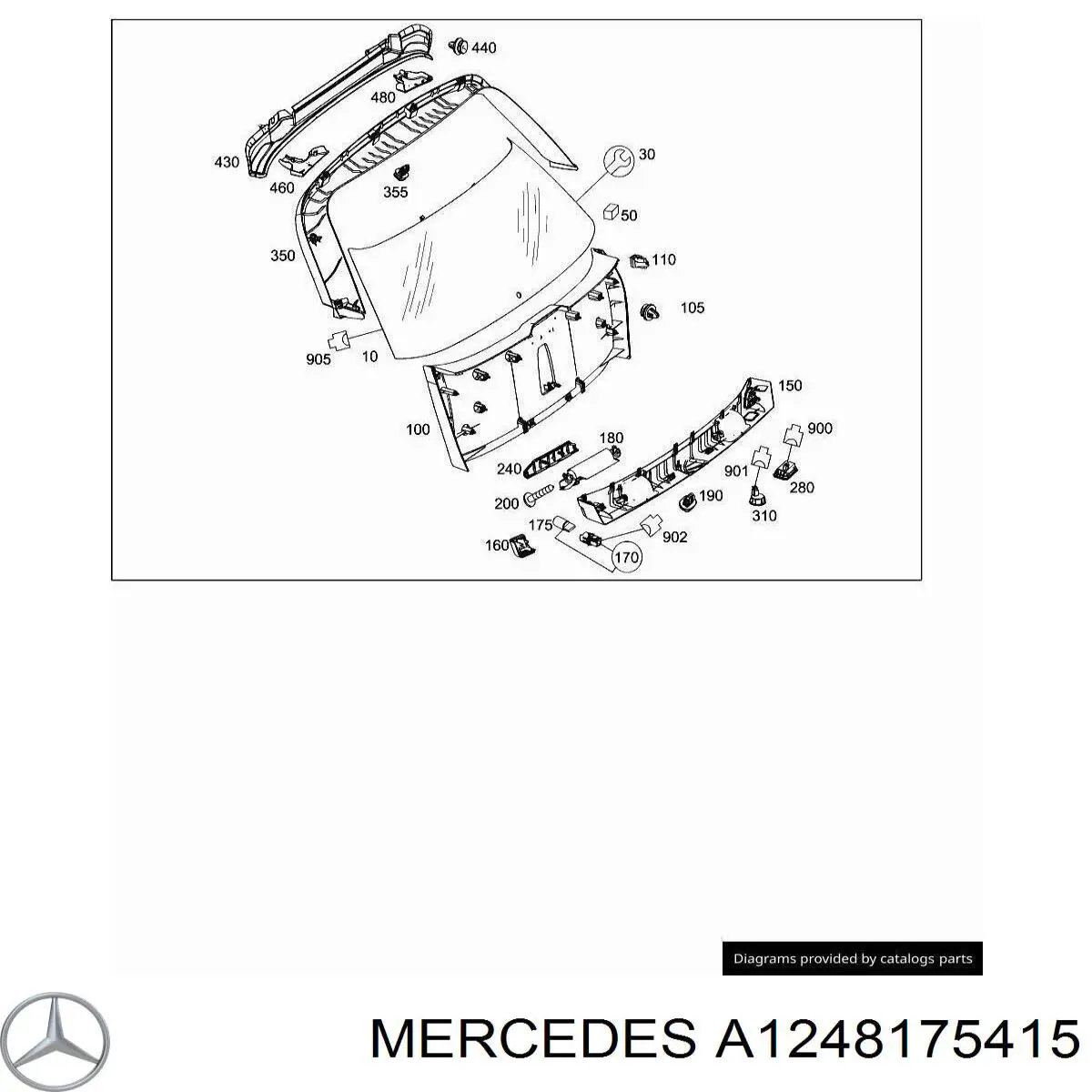  Mercedes A1248175415 ціна, від 25.34 USD
