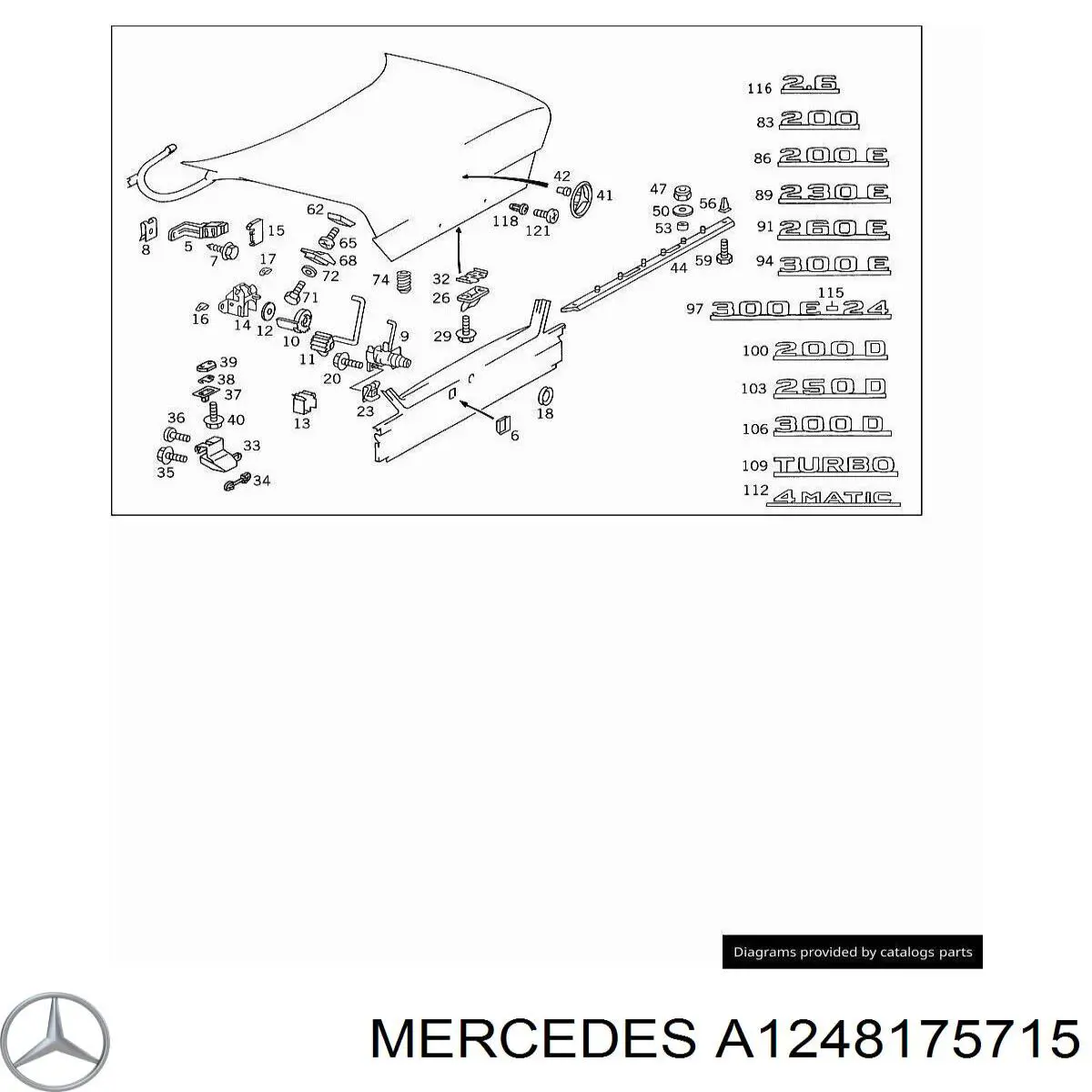  Mercedes A1248175715 ціна, від 6.33 USD