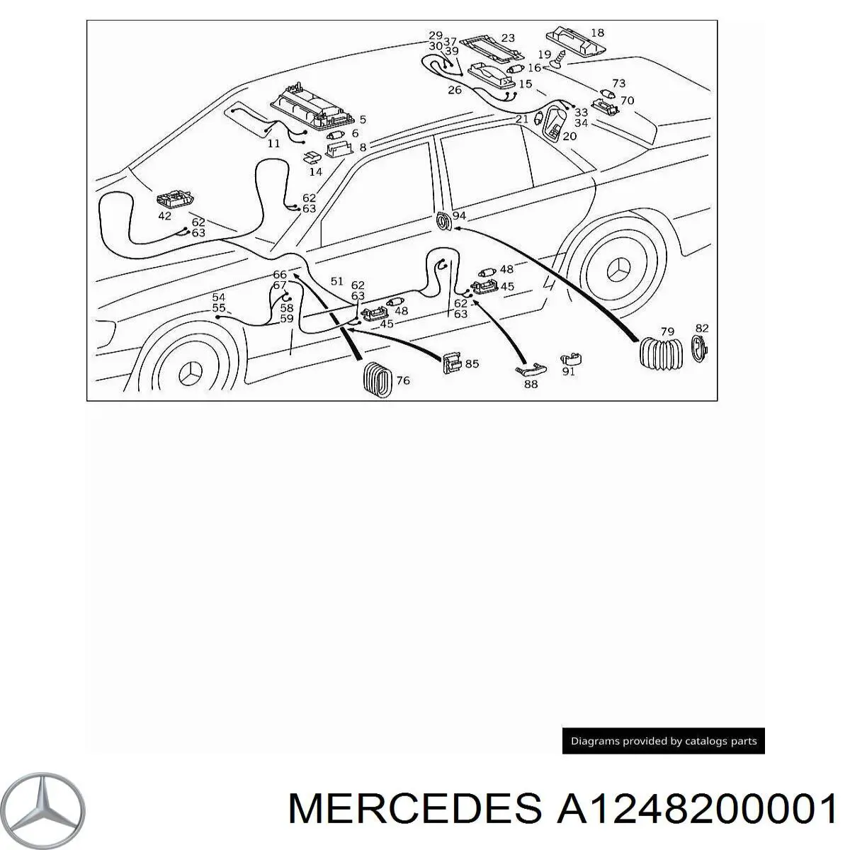  Mercedes A1248200001 ціна, від 2.53 USD