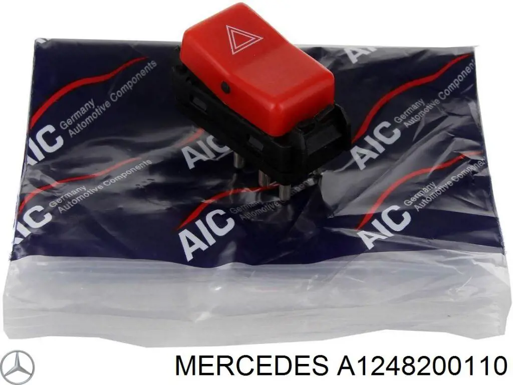 Кнопка включення аварійної сигналізації Mercedes A1248200110 ціна, від 8.07 USD