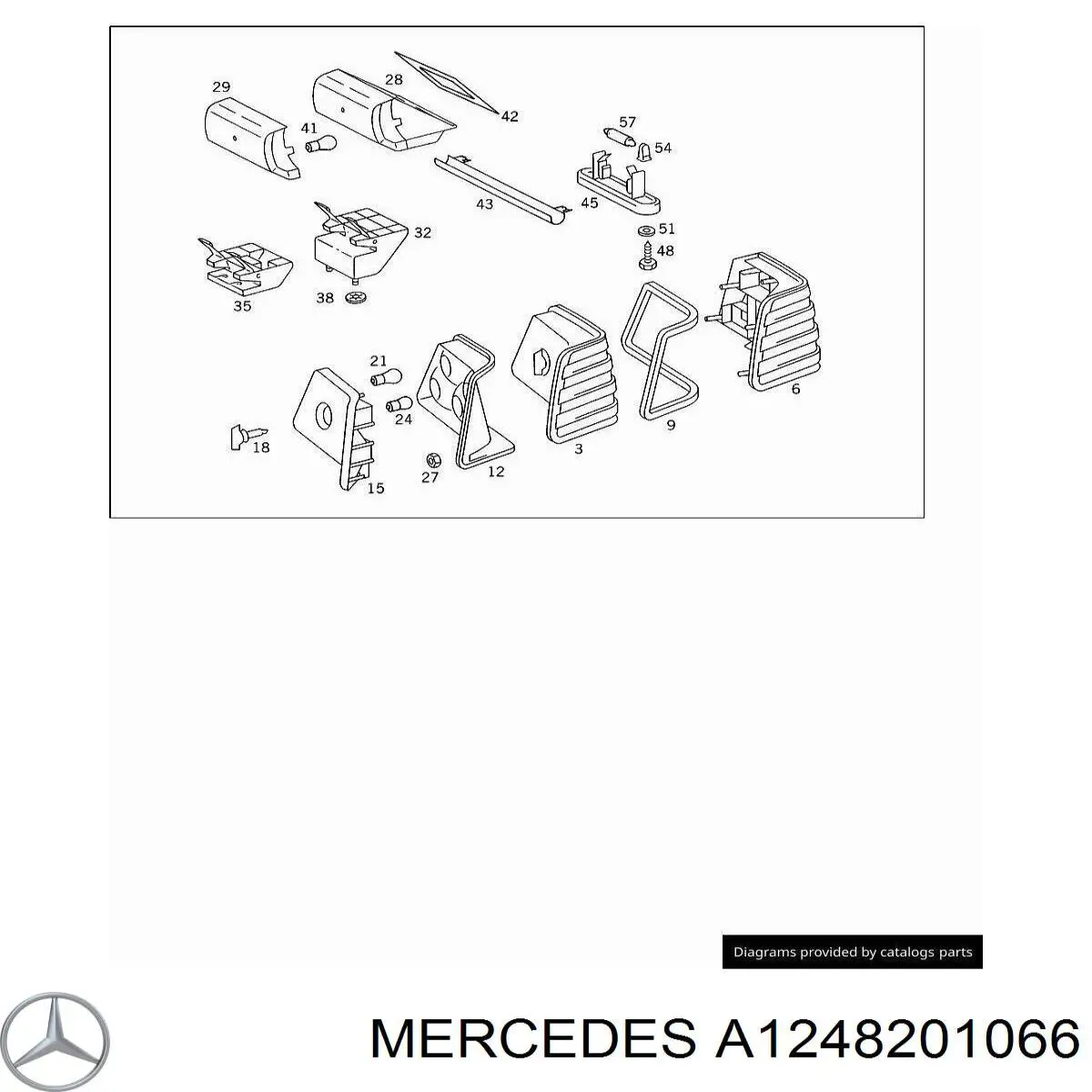 1248201066 Mercedes ліхтар задній правий