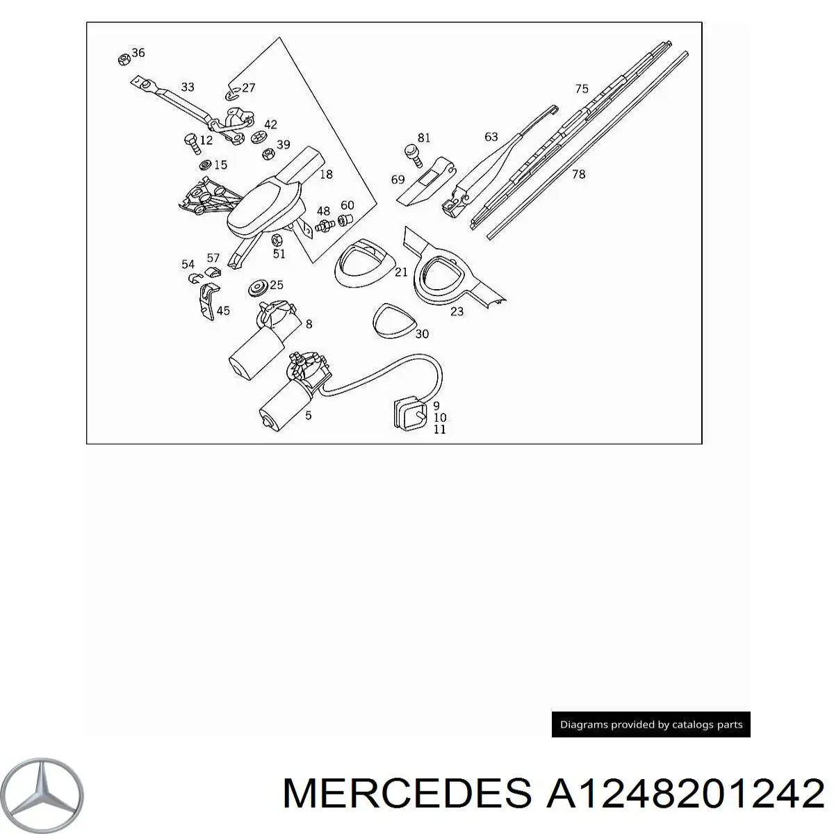  Двигун склоочисника заднього скла Mercedes E 