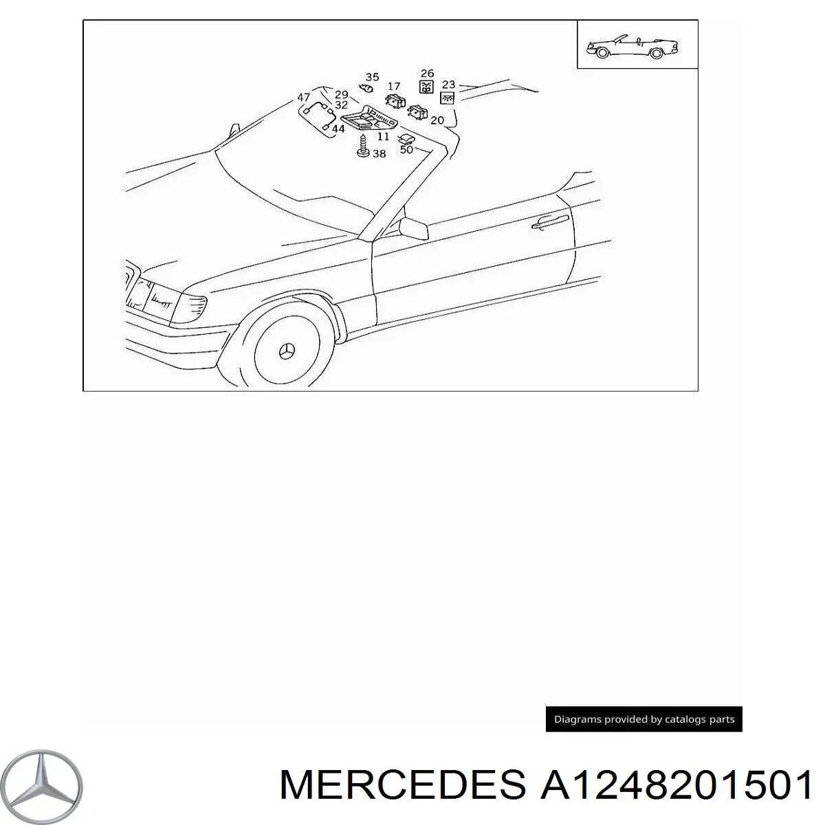 A1248201501 Mercedes Плафон освітлення салона/кабіни, задній