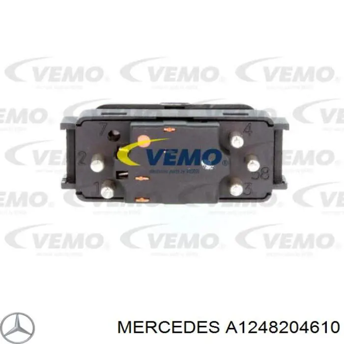 Кнопка вмикання двигуна склопідіймача передня ліва A1248204610 Mercedes