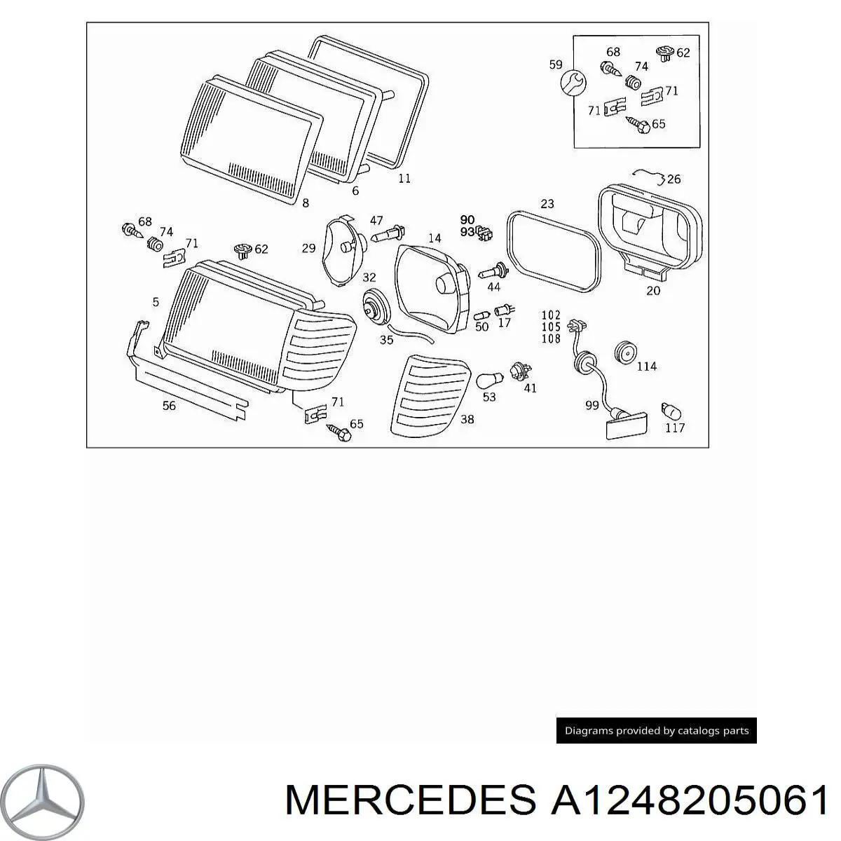 A1248205061 Mercedes фара права