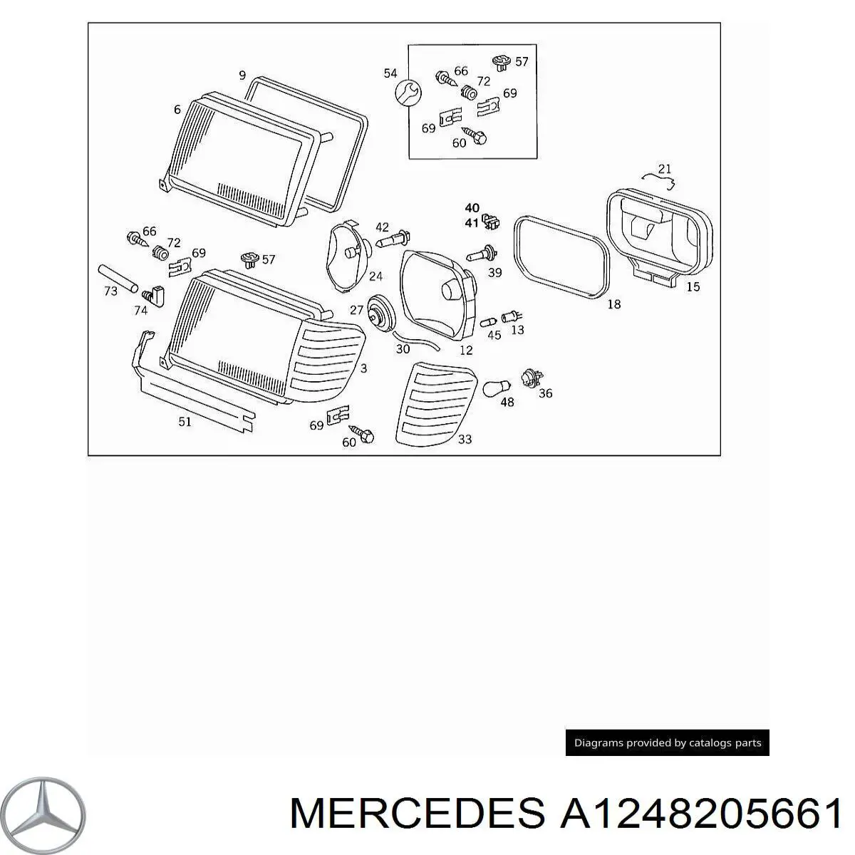 Фара права 1248205661 Mercedes