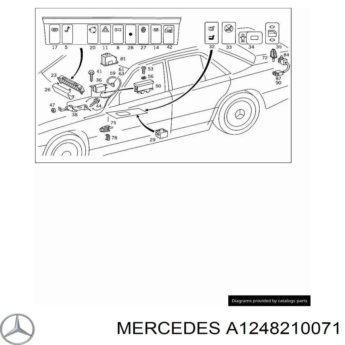  Mercedes A1248210071 ціна, від 10.13 USD