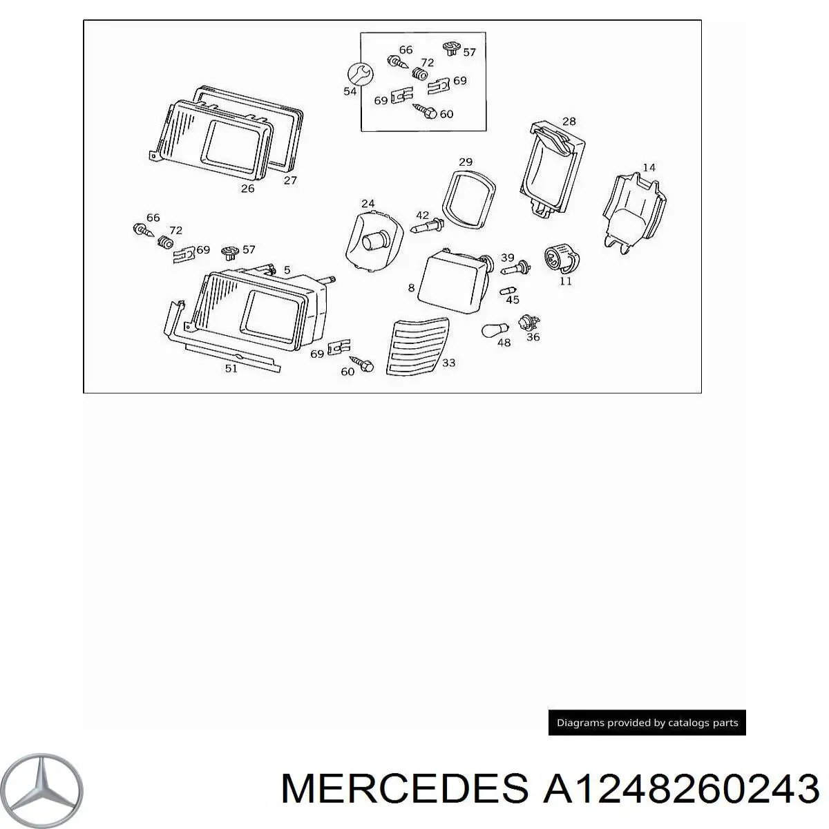 Повторювач повороту на крилі Mercedes A1248260243 ціна, від 74.73 USD