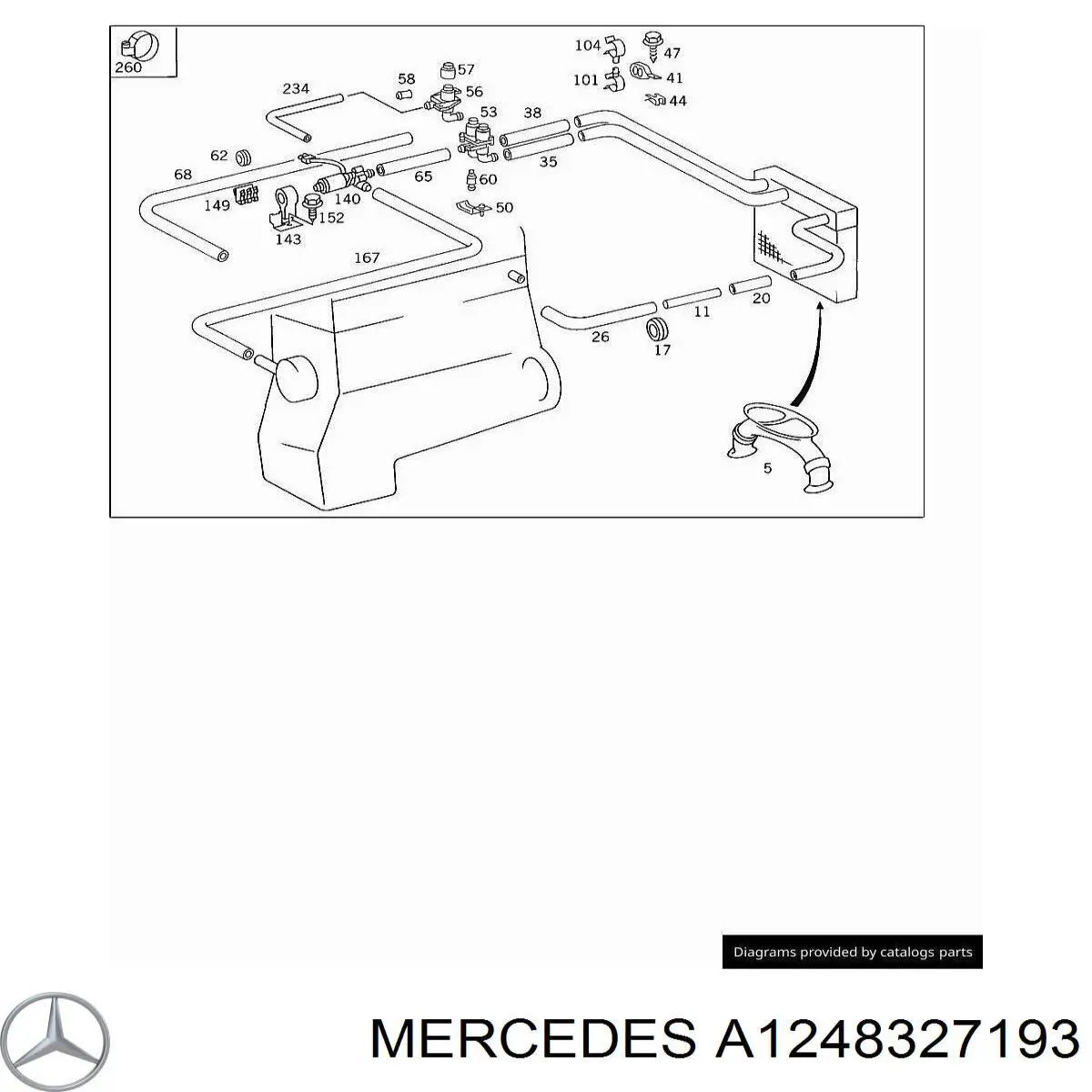  Mercedes A1248327193 ціна, від 8.69 USD