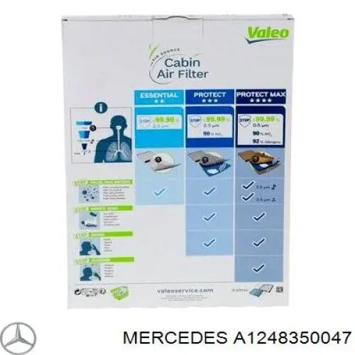 Фільтр салону A1248350047 Mercedes