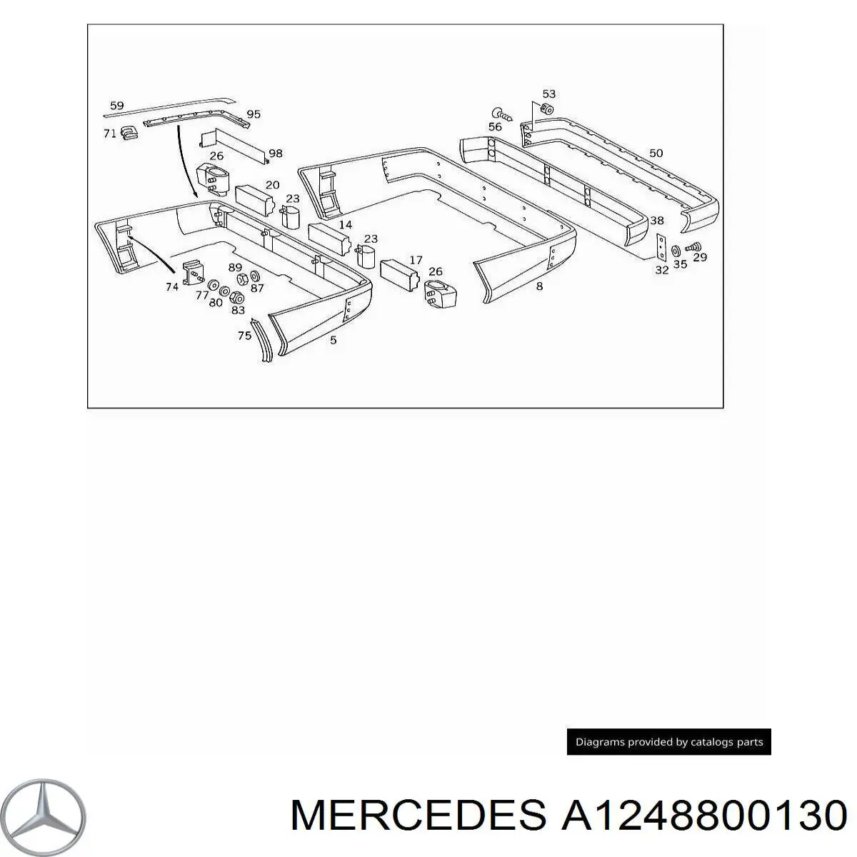  Mercedes A1248800130 ціна, від 7.45 USD