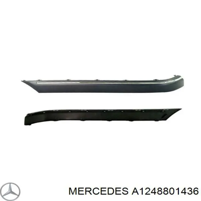 Молдинг бампера переднього, праве Mercedes A1248801436 ціна, від 50.67 USD